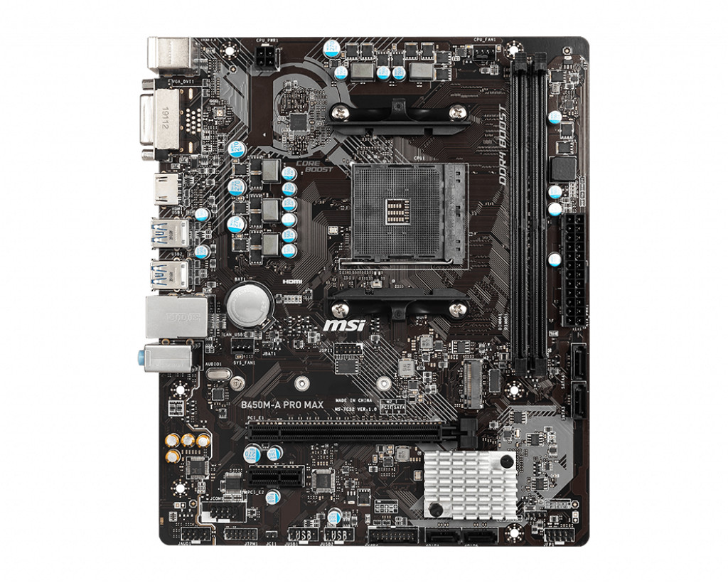 For MSI B450M-A PRO MAX Motherboard AMD AM4 DDR4 M-ATX Mainboard