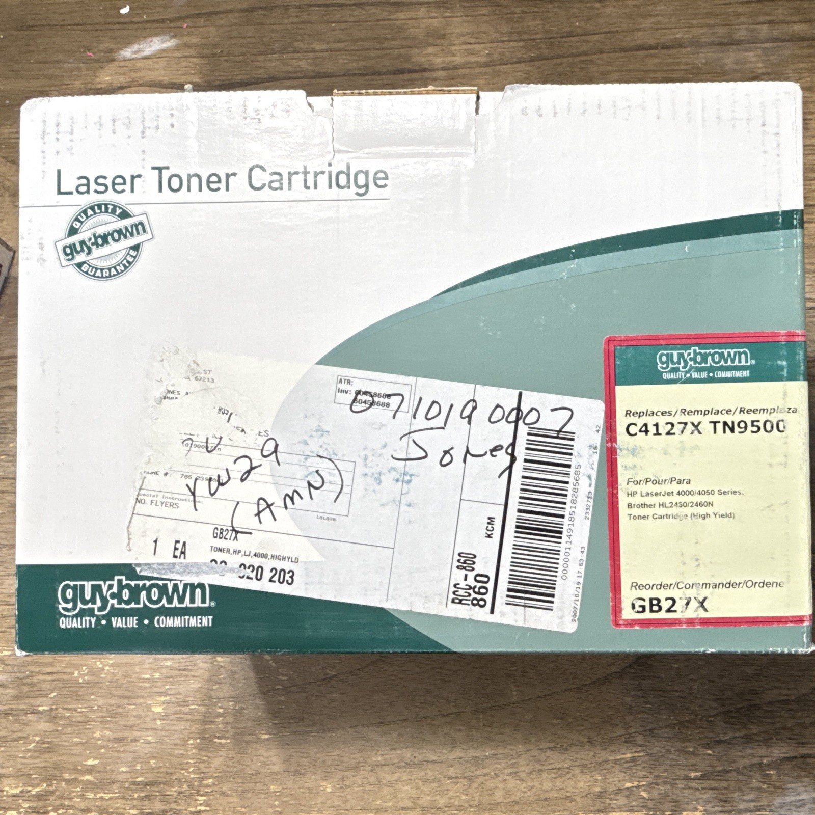 Guy Brown GB27X Black Laser Toner Cartridge for HP C4127X TN9500