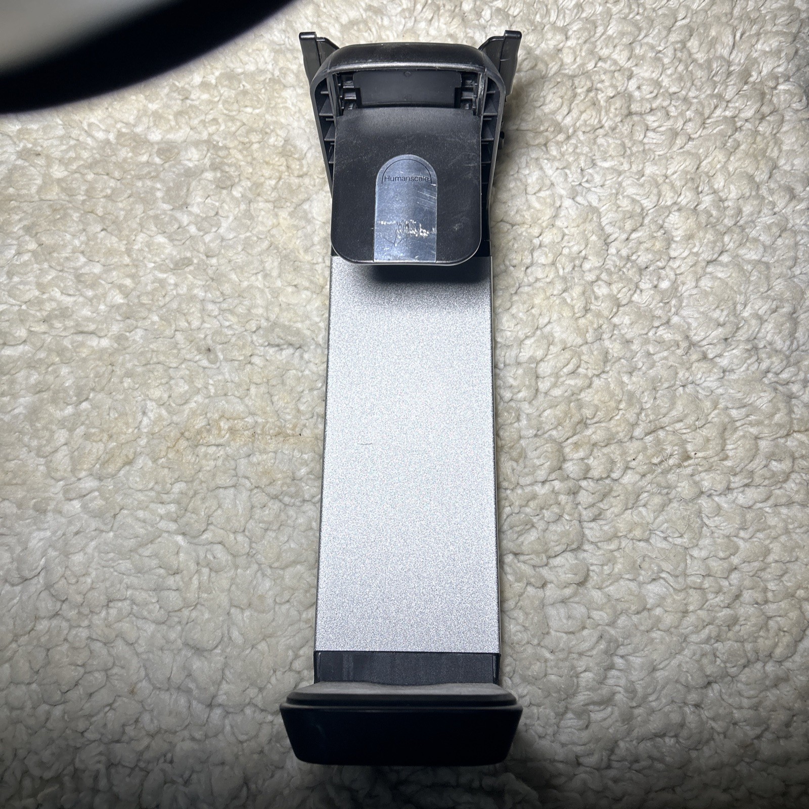 Humanscale CPU Holder - CPU600 Adjustable Under-desk Chrome & Black Finish USED