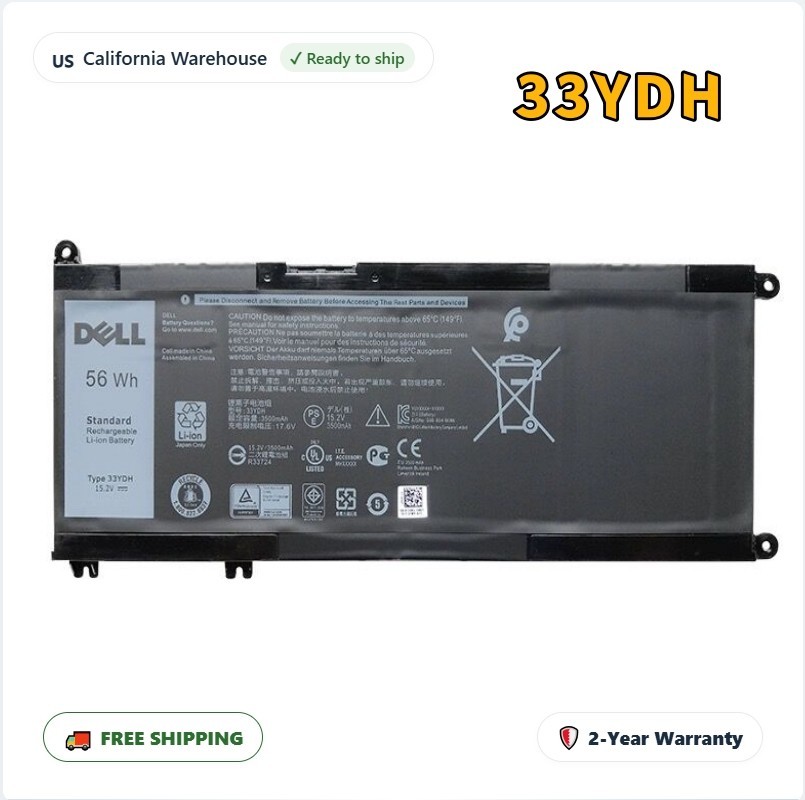 OEM Genuine 56WH 33YDH Battery For Dell G3 15 3579 17 3779 G5 15 5587 G7 15 7588