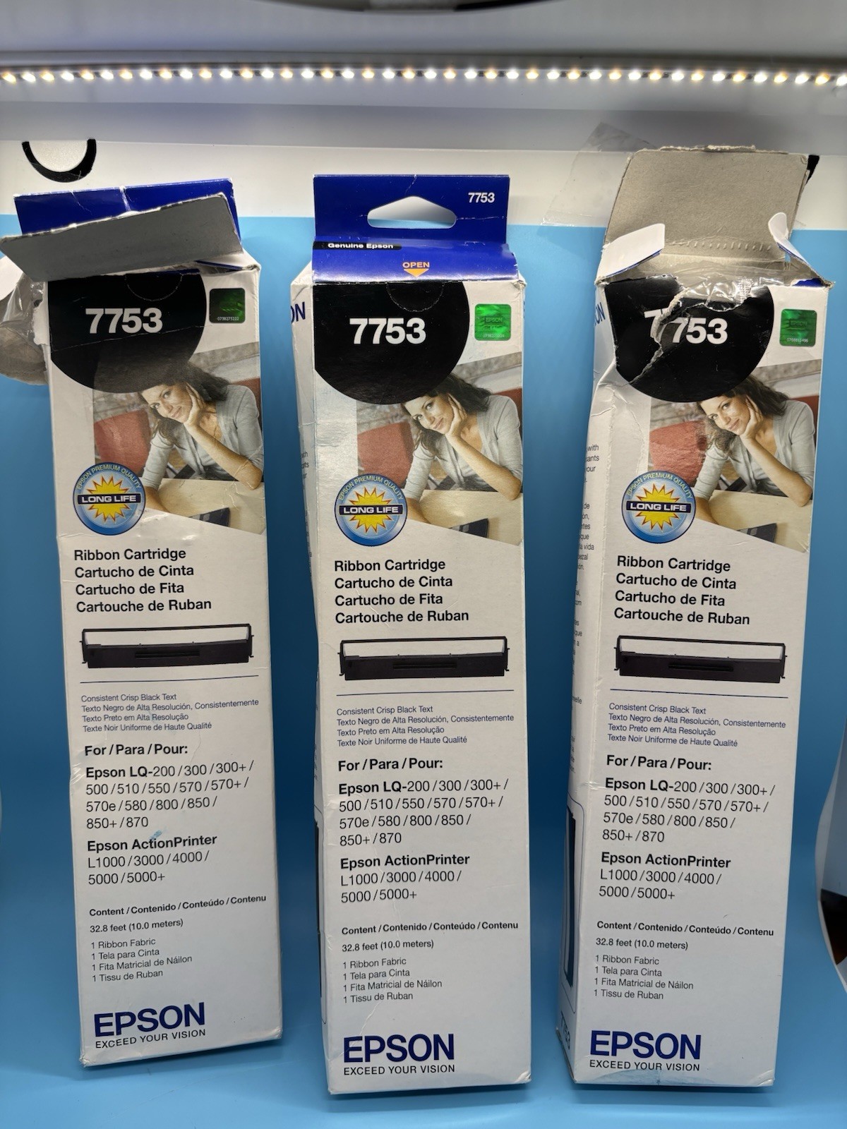 Genuine EPSON Cartridge Black Ink 7753 2 NOB Sealed Plastic  1 Box Sealed