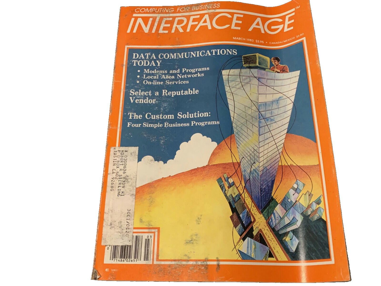 INTERFACE AGE MAGAZINE VINTAGE MAR 1983 RARE LAST ONE 