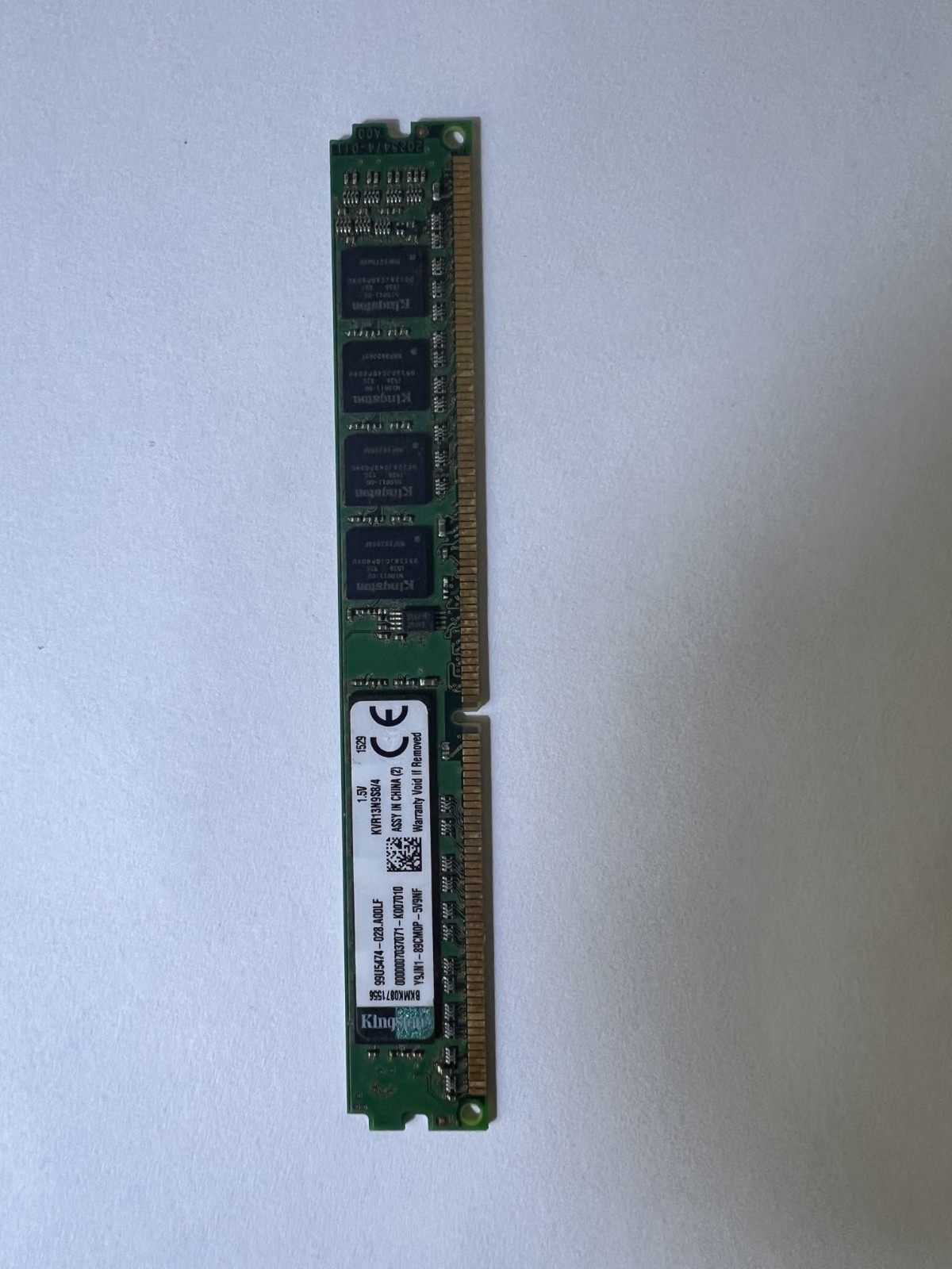 Kingston Technology KVR13N9S8/4 Memory Module, 4GB, 1333 MHz, 240-Pin DIMM   VLP