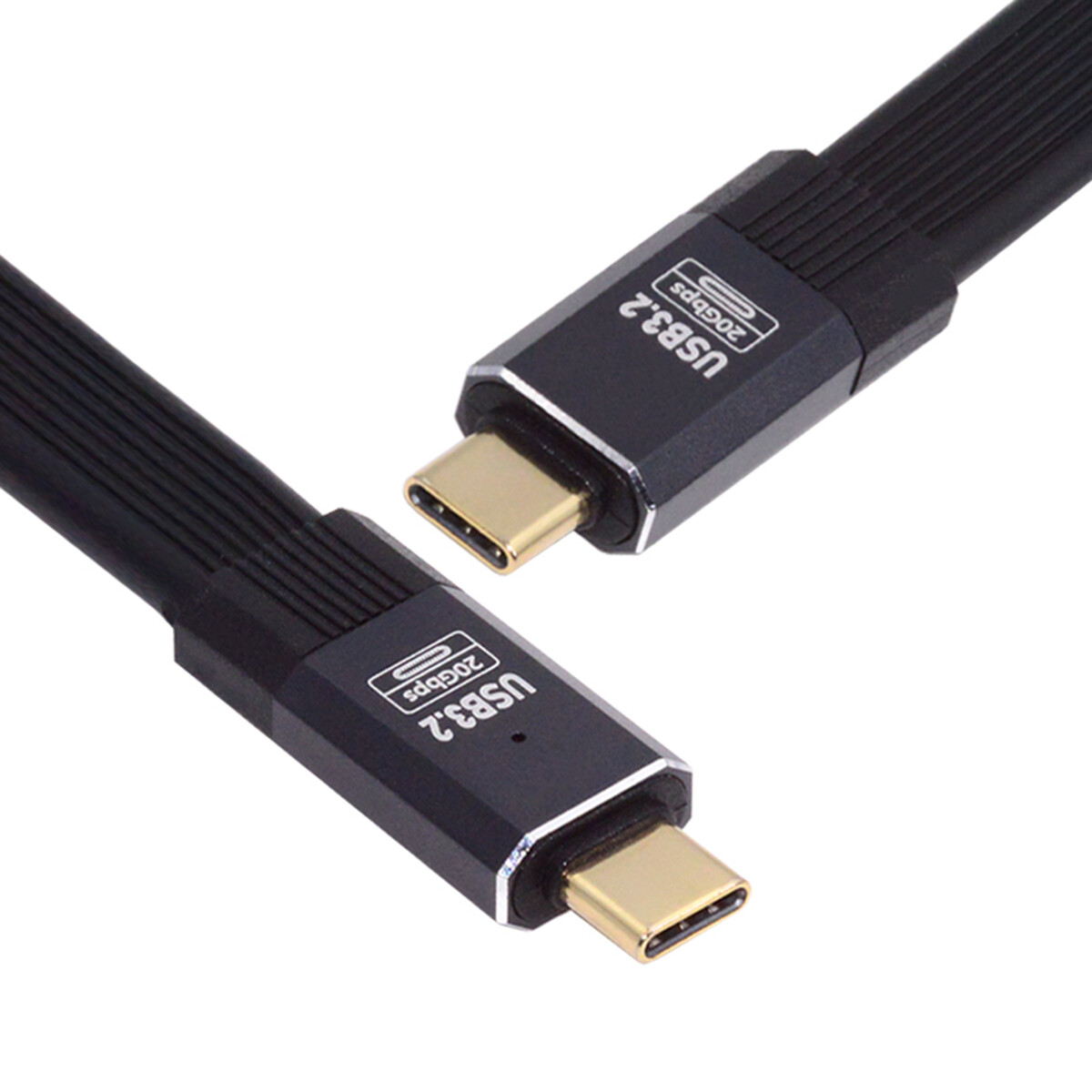 Cablecy USB4 Cable 20Gbps Flat Slim FPC Cable with 100W and 8K@60Hz 5K USB4.0