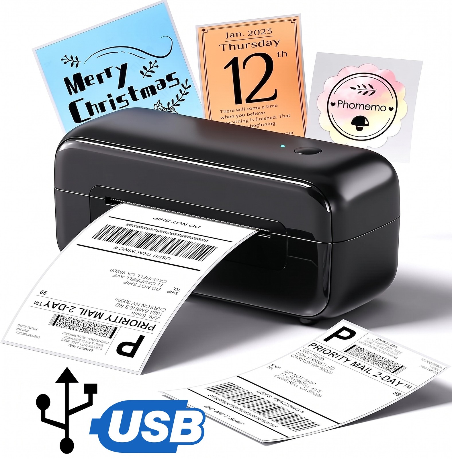 Phomemo Thermal Label Printer 4×6"  USB Printer ONLY for PC Laptop Desktop