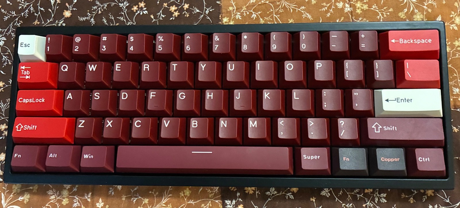 Fully built bakeneko60 - with Gateron G Pro Yellow Switches