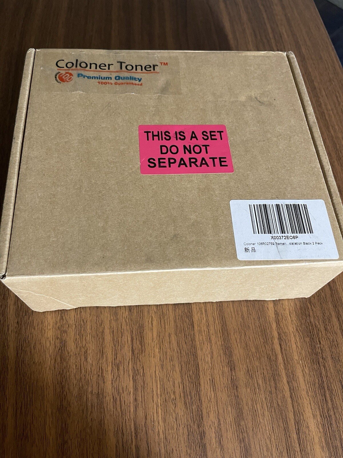 Coloner 106R02759 Standard Black Toner 2 Pk For Xerox Phaser 6022/WorkCentre