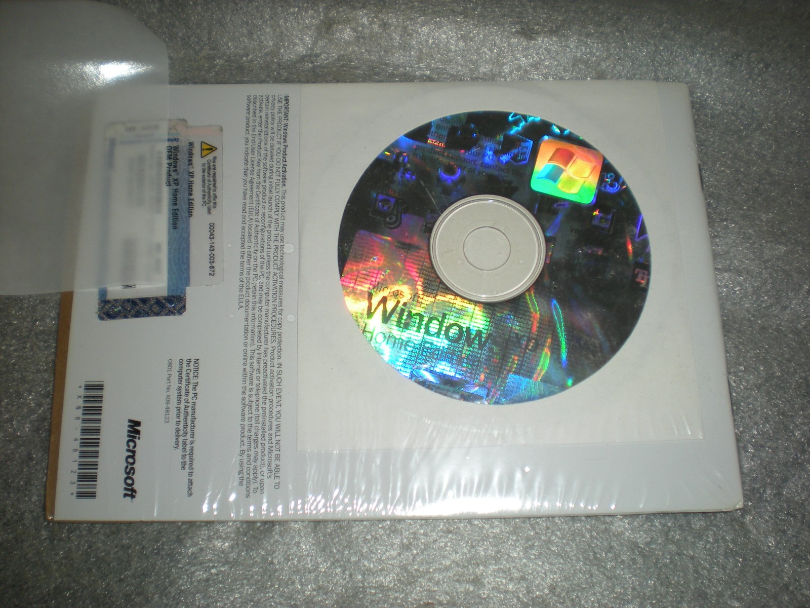 New Microsoft Windows XP Home Edition Version 2002 With Product Key