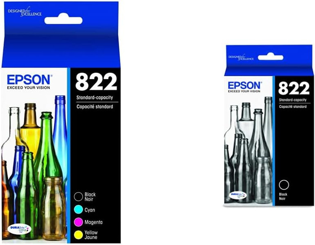 T822 Durabrite Ultra -Ink Standard Capacity Black & Color -Cartridge Combo Pack