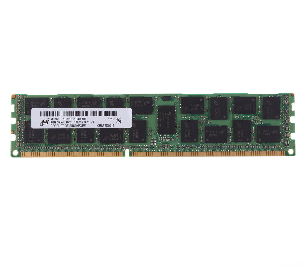 Micron DDR3 RAM 32 GB 4x 8GB 1333 PC3L-10600R ECC REG-DIMM ECC Server Memory Lot