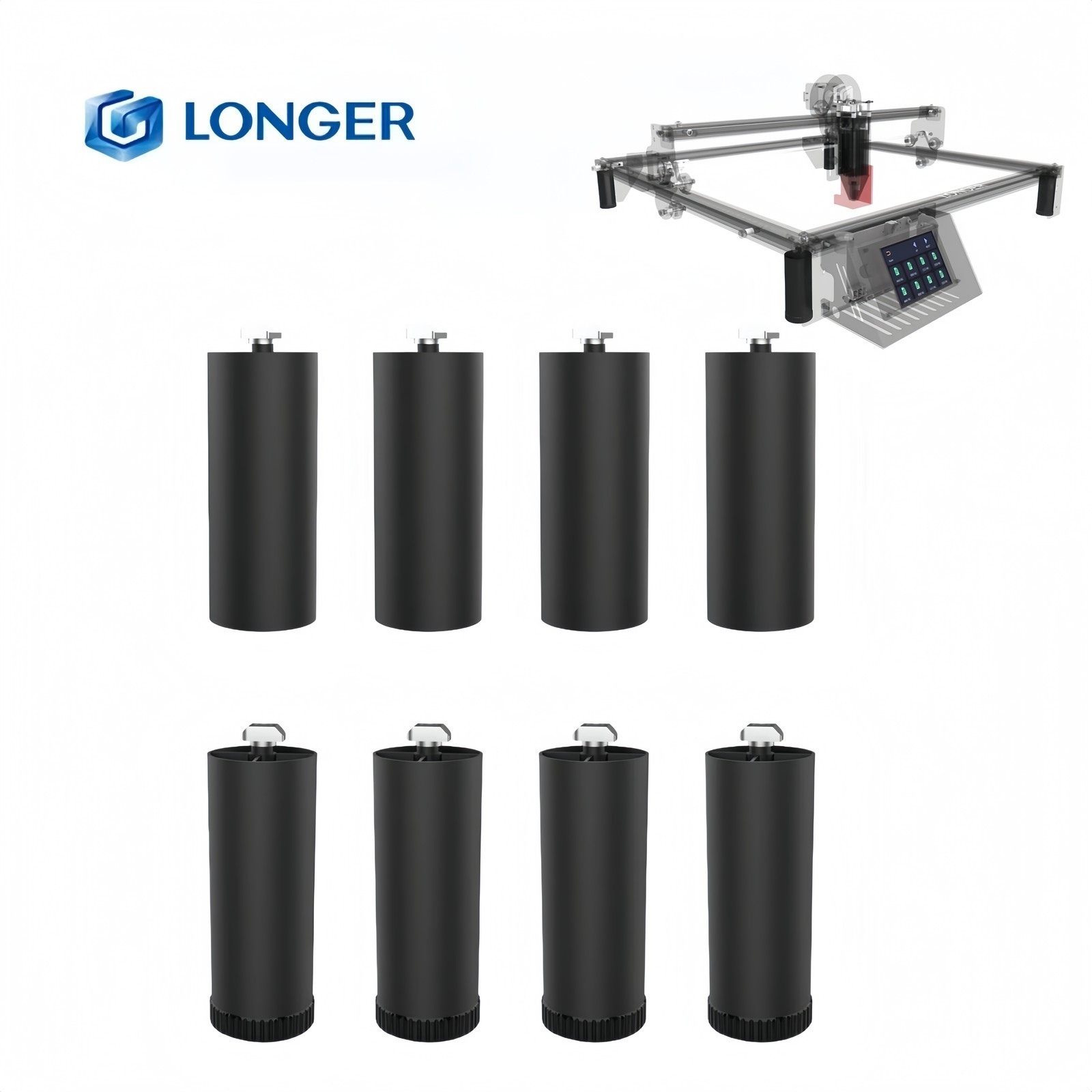 LONGER 8Pcs Laser Engraver Raiser Raised Footpads 50MM-60MM for B1 Laser/RAY5