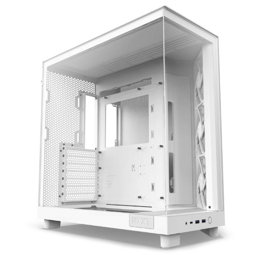 NZXT H6 Flow White PC Computer Case ATX CC-H61FW-01