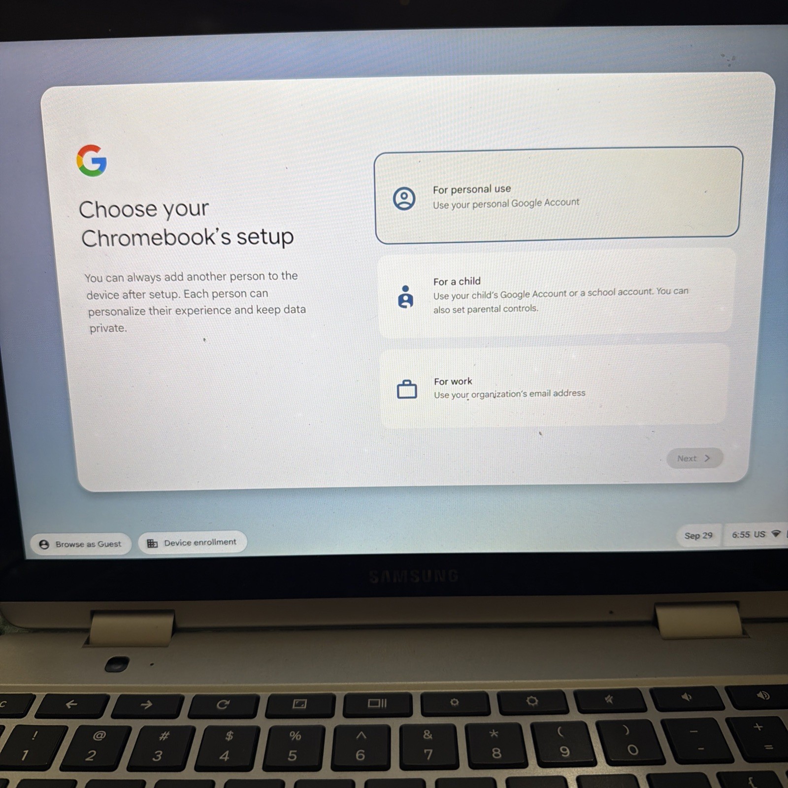 Samsung Chromebook Plus v2