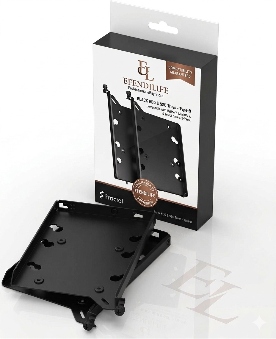 Fractal Design HDD Drive Tray Kit - Type-B, BLACK, 2-Pack,Define 7/Meshify 2 NEW