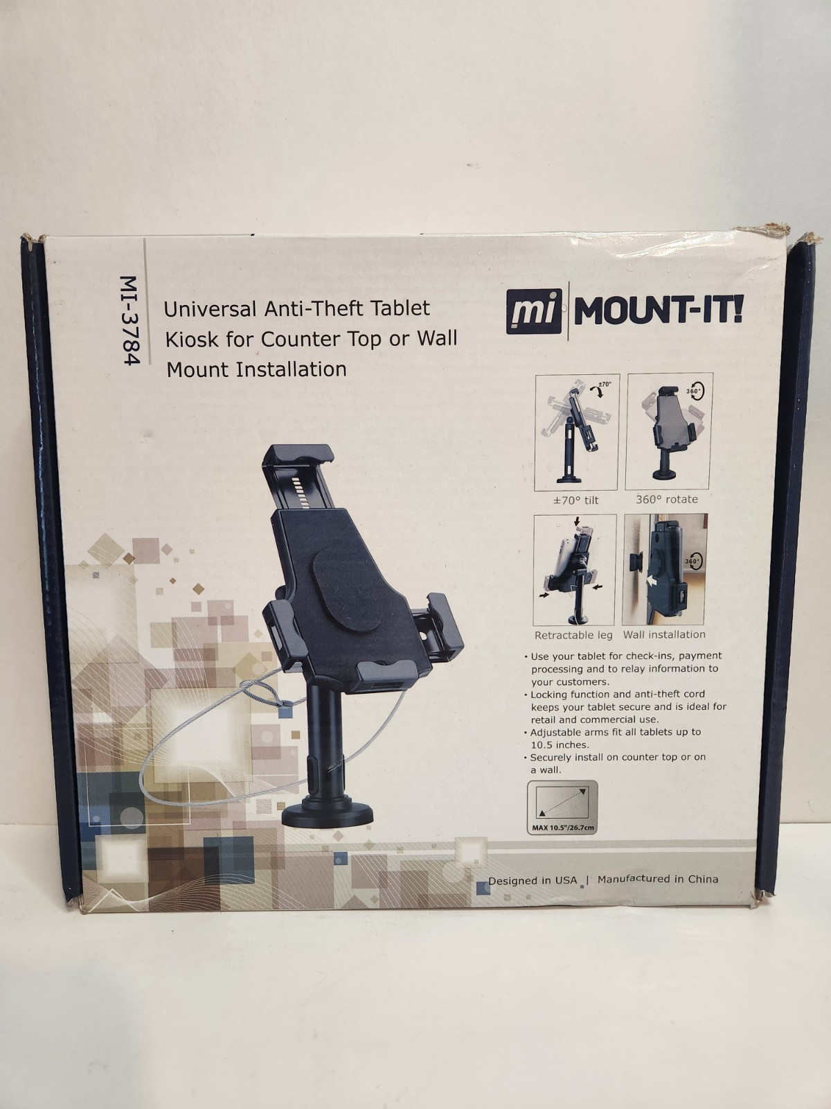 Mount-It Tablet Stand MI-3784 with Cable Lock.