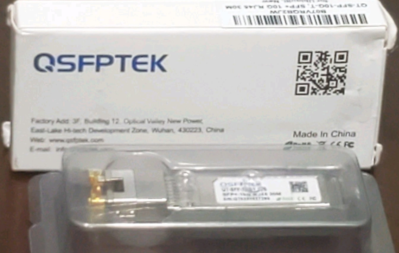 QSFPTEK 10GBASE-T SFP+ to RJ45 Copper Transceiver Ubiquiti QT-SFP-10G-T UB 30M