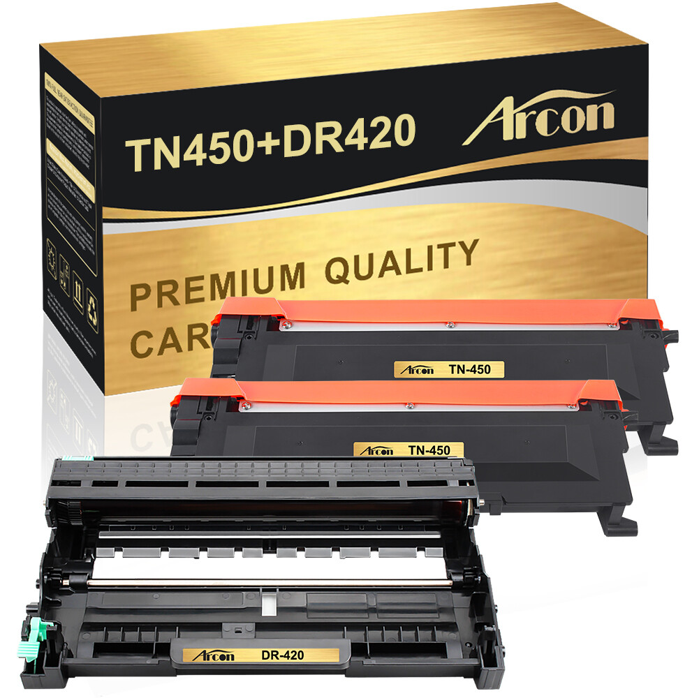 2 TN450 Toner and 1 DR420 Drum Compatible with Brother HL-2240 HL 2280DW