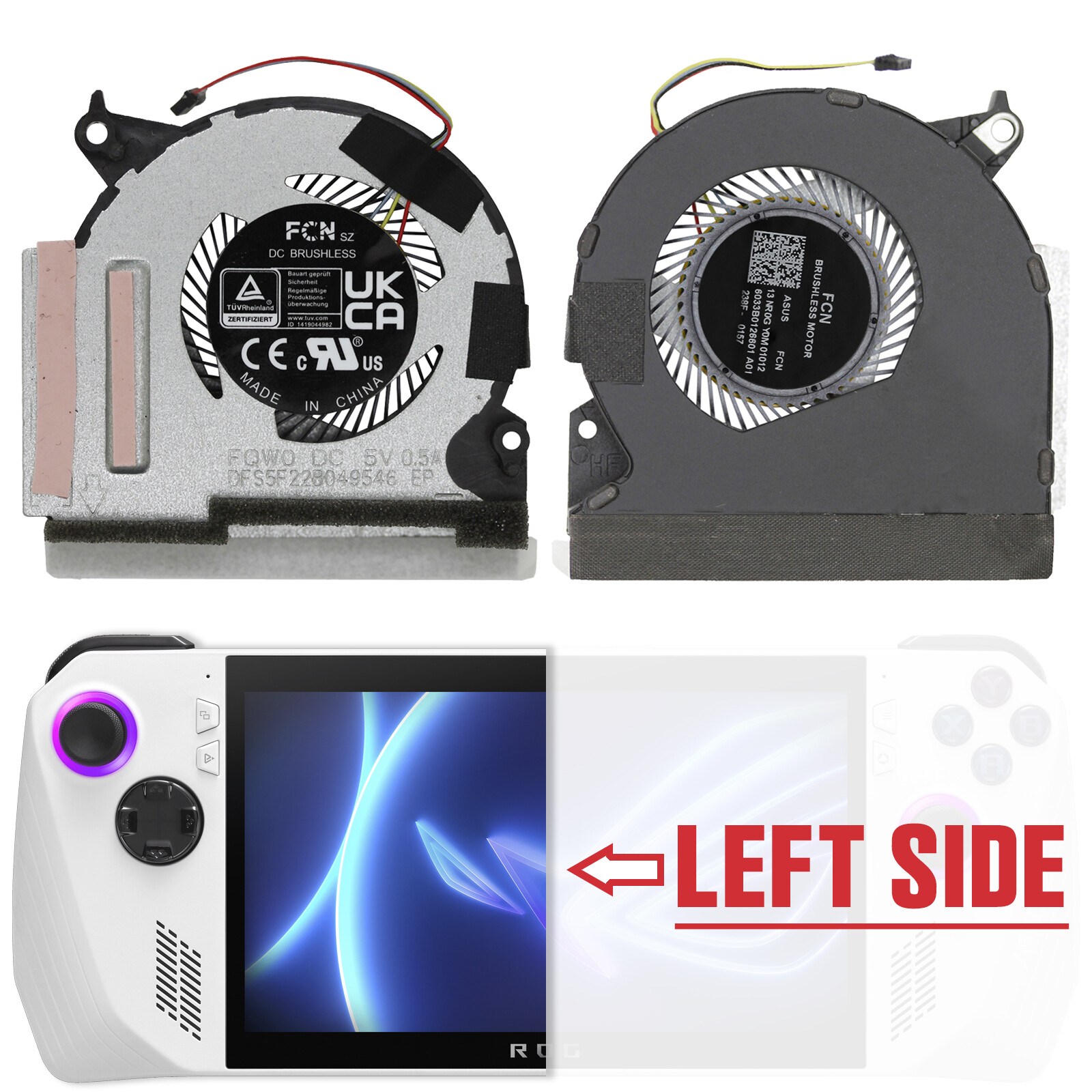 Original Internal CPU Cooling Fan Replacement For Asus ROG Ally RC71L Console