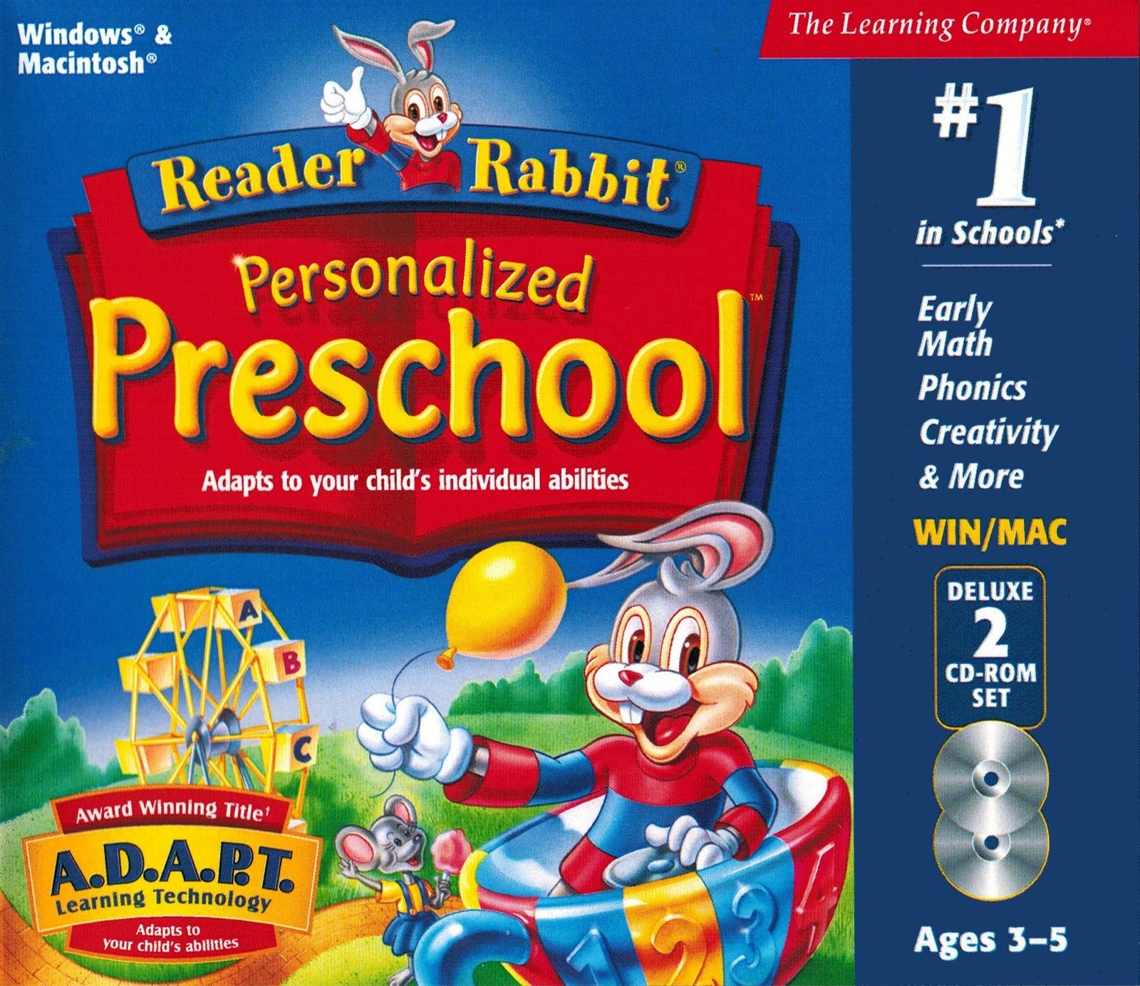 Reader Rabbit Personalized Preschool Deluxe (2 CD-ROM Set) (Compatible with Wind