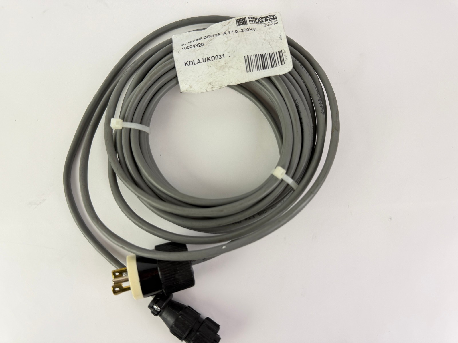 1x Ferromatik Milacron Power Cable NEMA L5-15P 15A 125V to 4Pin Industrial cable