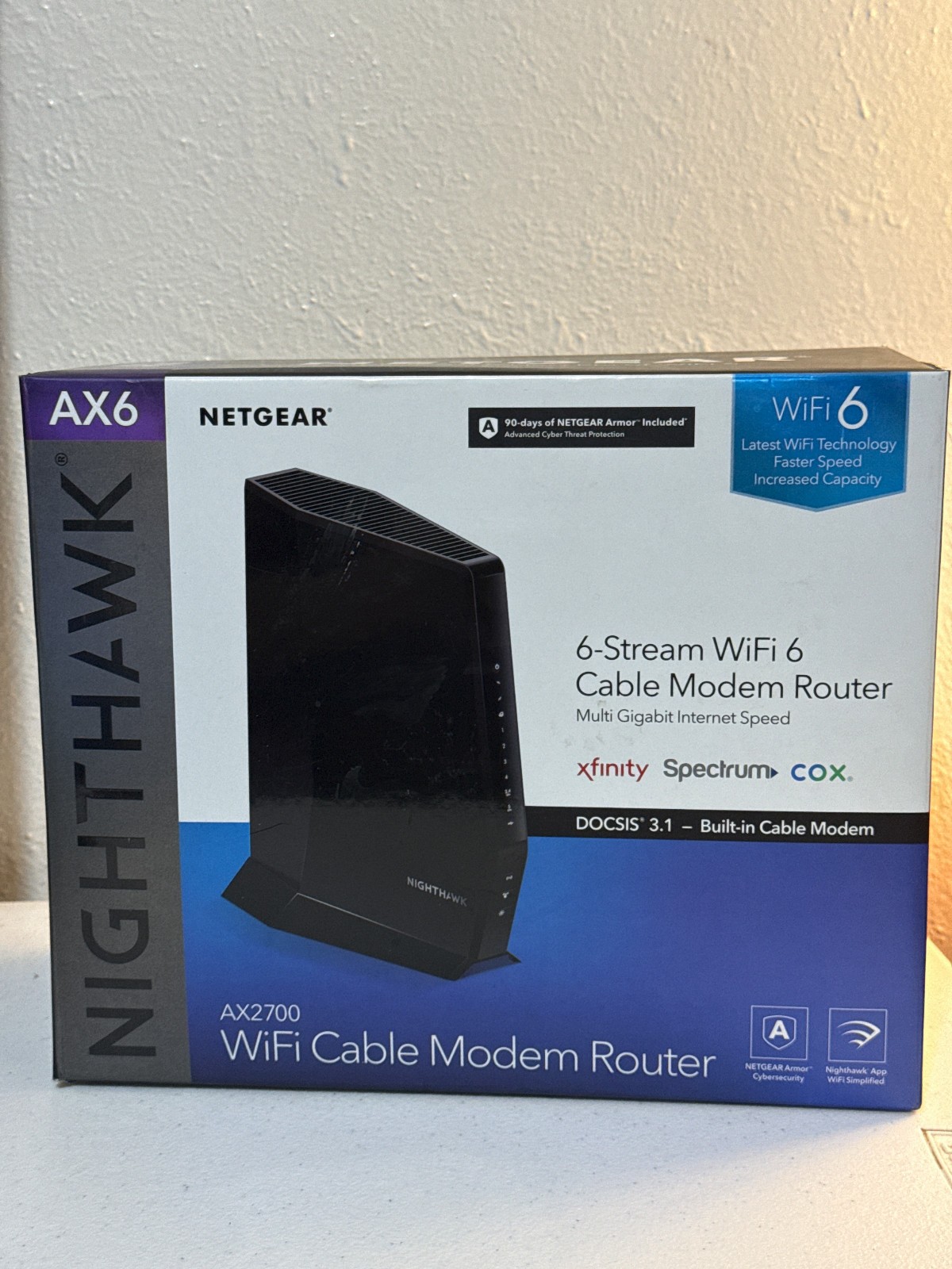 NETGEAR Nighthawk AX6 CAX30 AX2700 WiFi 6 Cable Modem Router DOCSIS 3.1