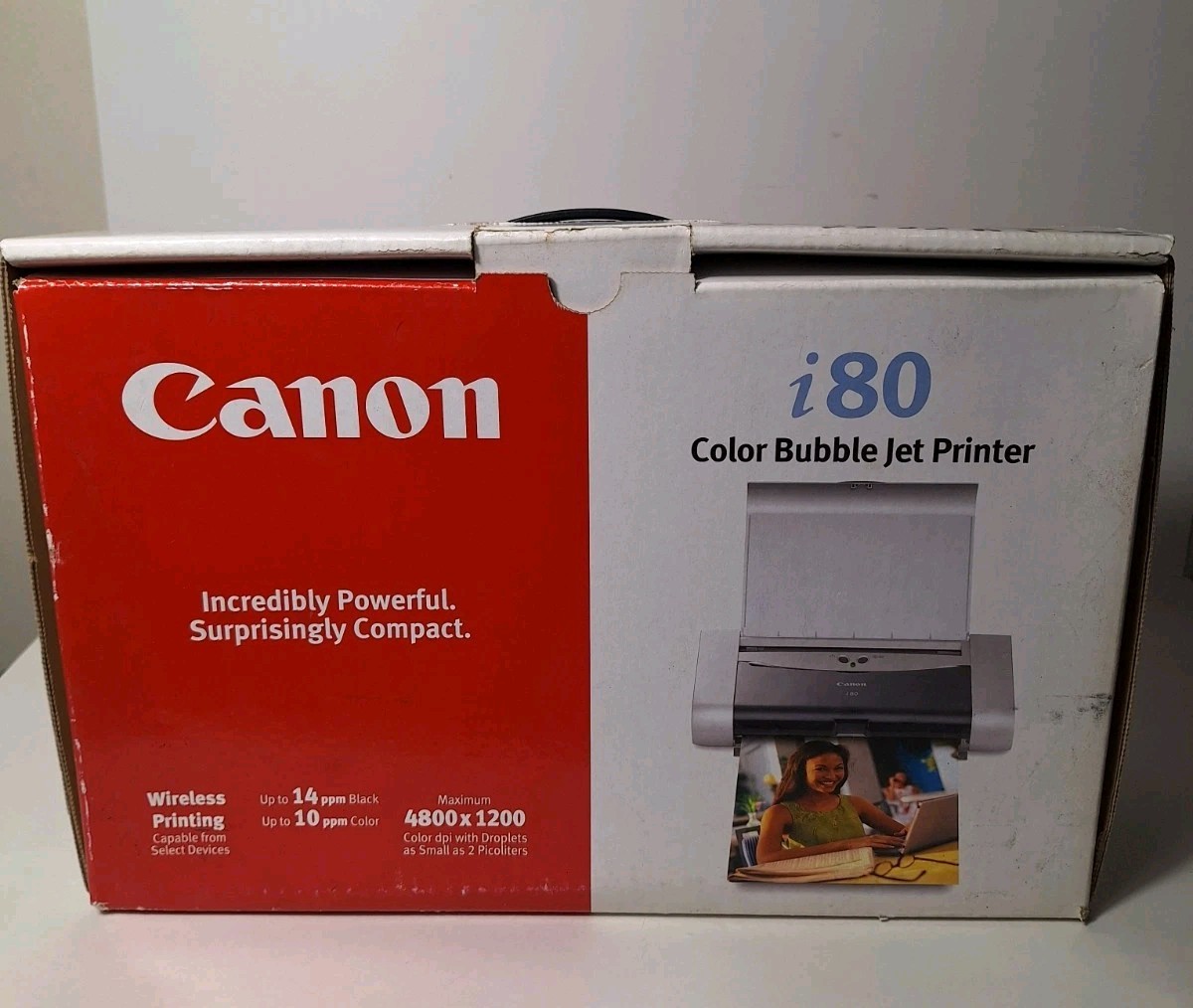 Canon i80 Digital Photo Color Bubble Inkjet Printer Power Tested Mobile Printing