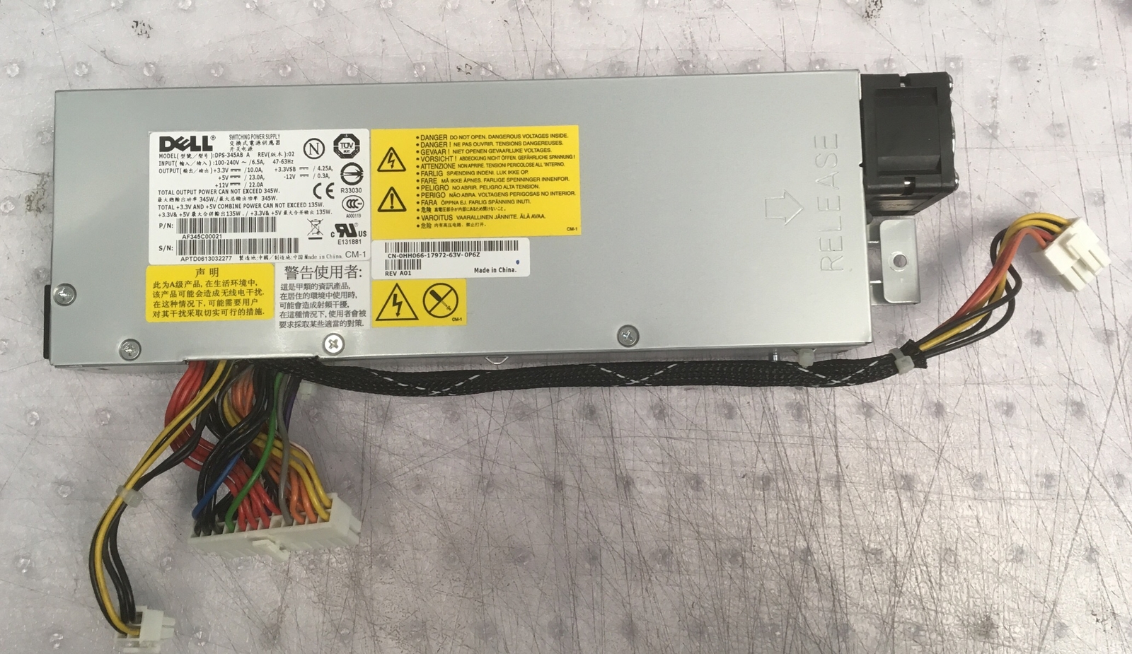 + DELL - HH066 - DPS-345AB 345W PowerEdge 850 / 860 / R200 Power Supply