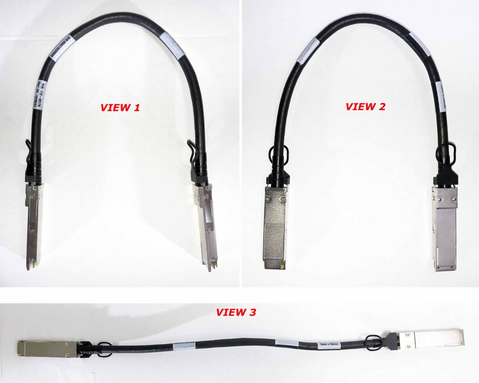 GENUINE NetApp QSFP - QSFP - 0.5m Ext SAS Cable - PN:12-00176
