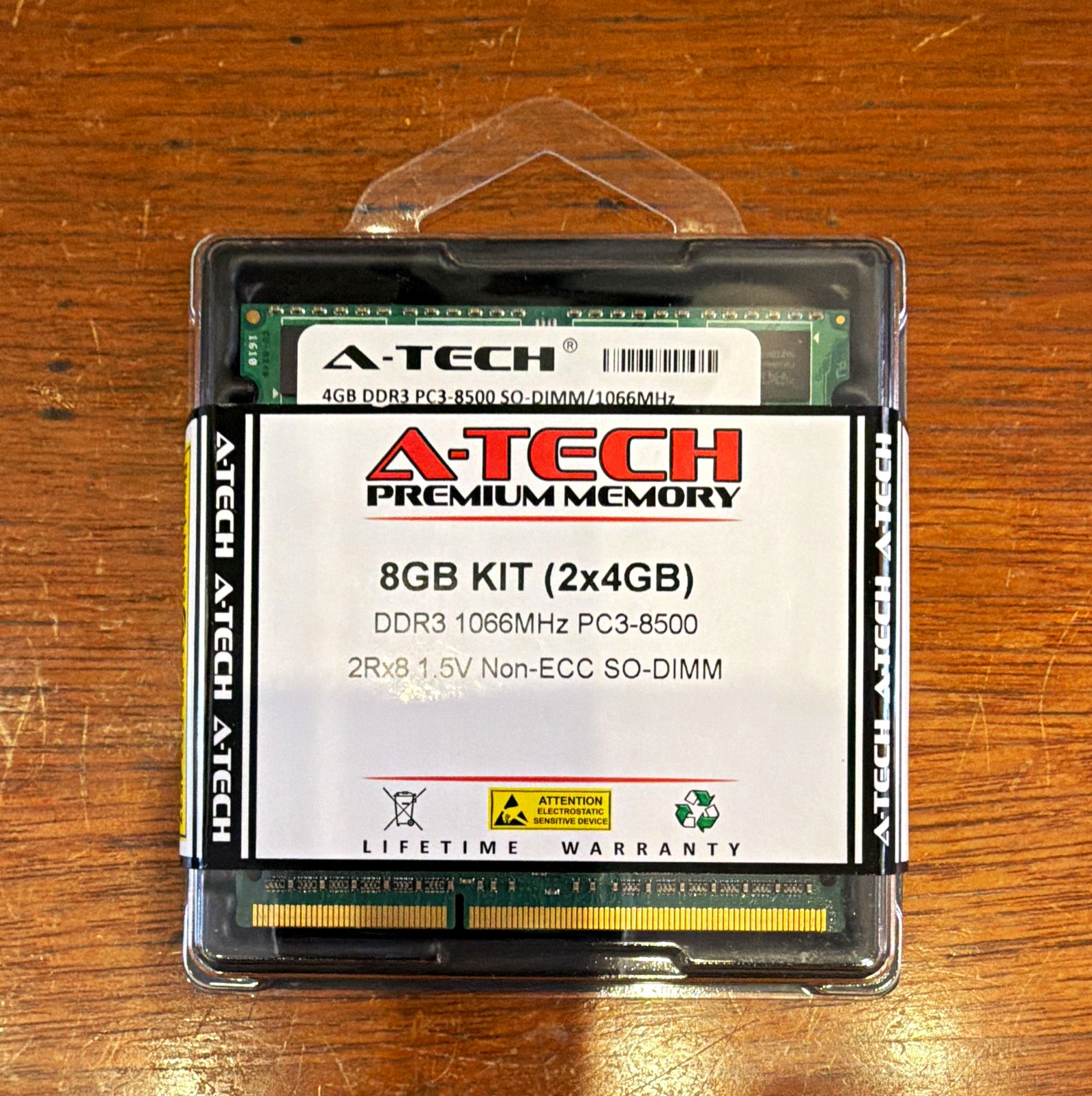 A-Tech Premium Memory 8GB (2x4GB) DDR3 SO-DIMM 204-Pin PC3-8500 Non-ECC