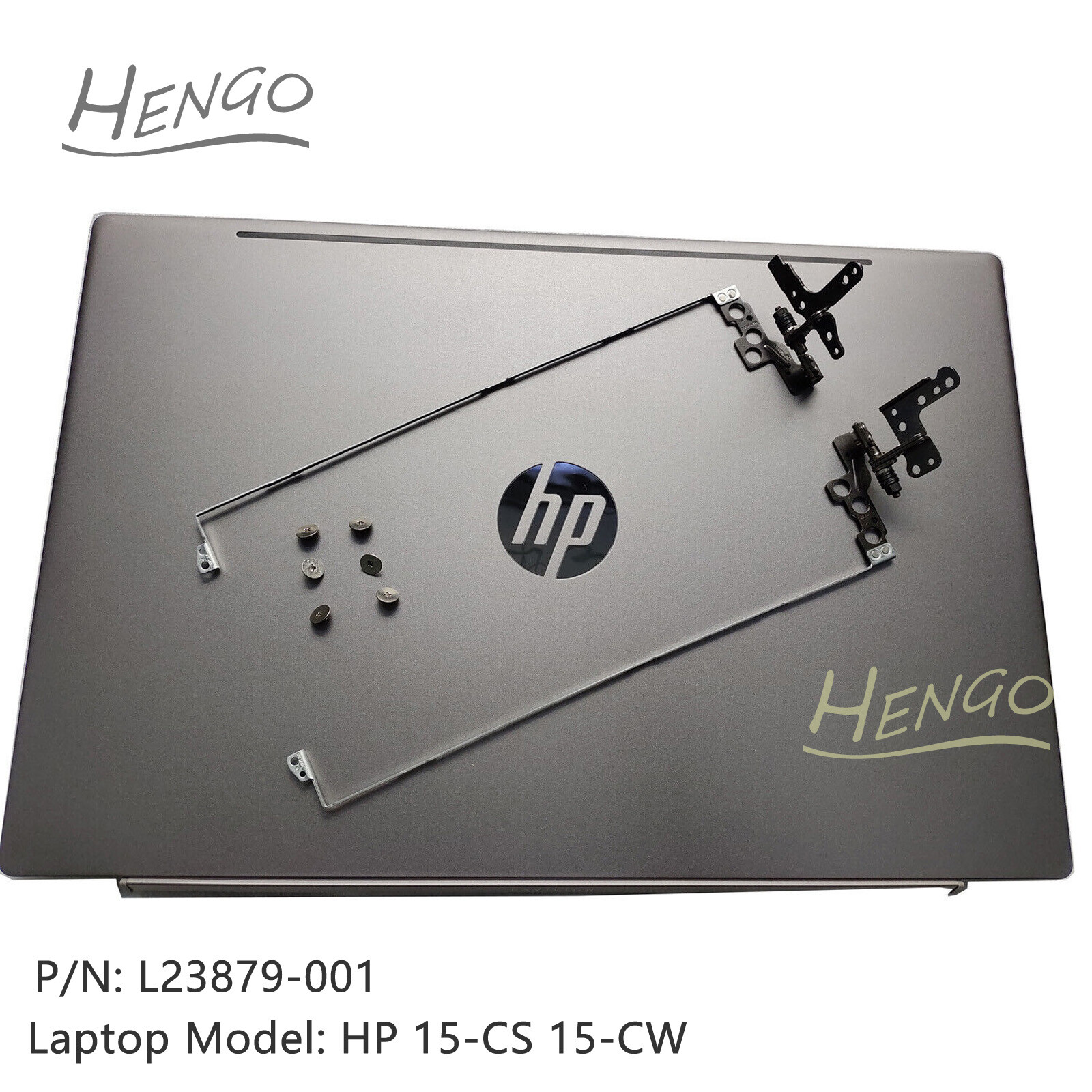 New L23879-001 for HP 15-CS 15-CW Top Rear Lid LCD Back Cover Hinge Screws Gray