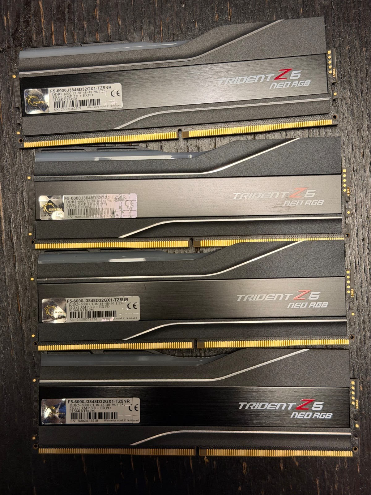 G.SKILL Trident Z5 Neo RGB Series DDR5 RAM  128GB (4x32GB) 6000MHz CL38-48-48-96