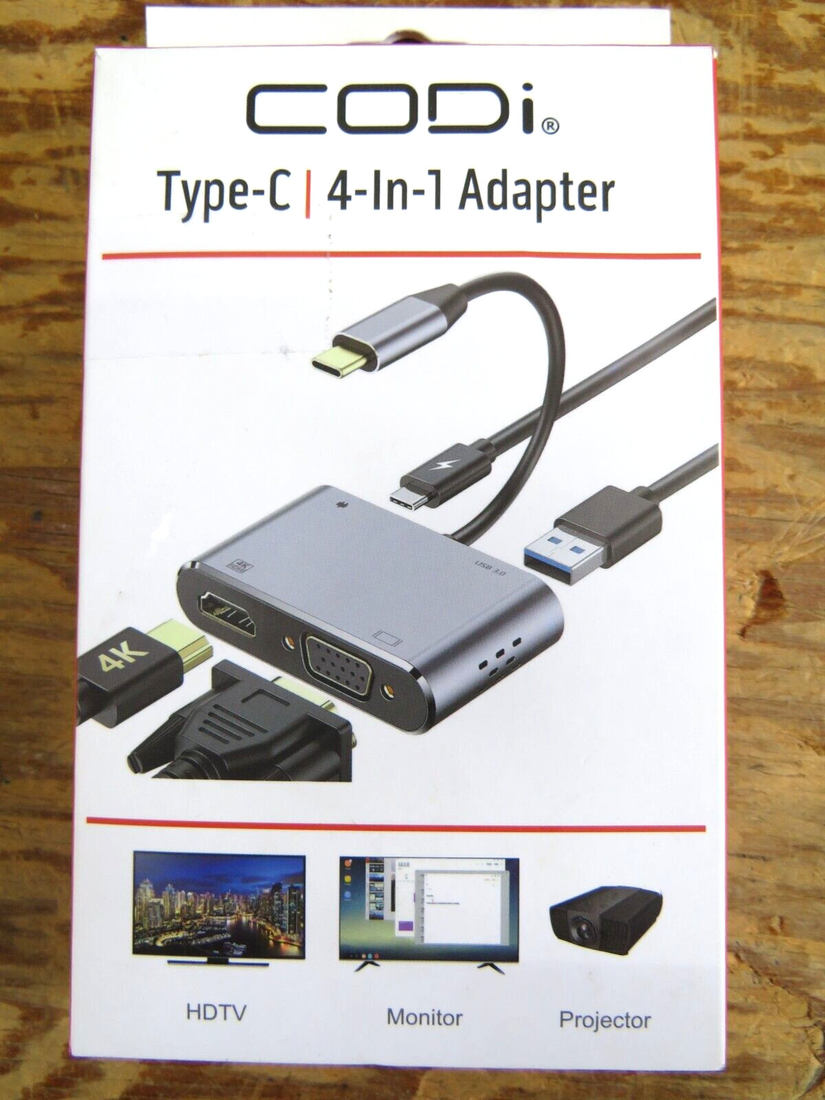 CODi A01063 4-IN-1 USB-C to HDMI & VGA Display Adapter