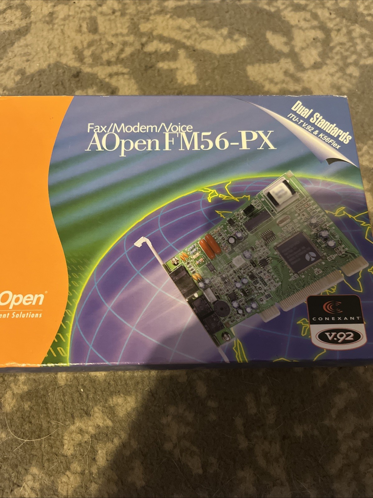 AOPEN FM56-PX (91.AC001.398) 56 Kbps Inner Seal Intact No Shrink Wrap Modem Fax