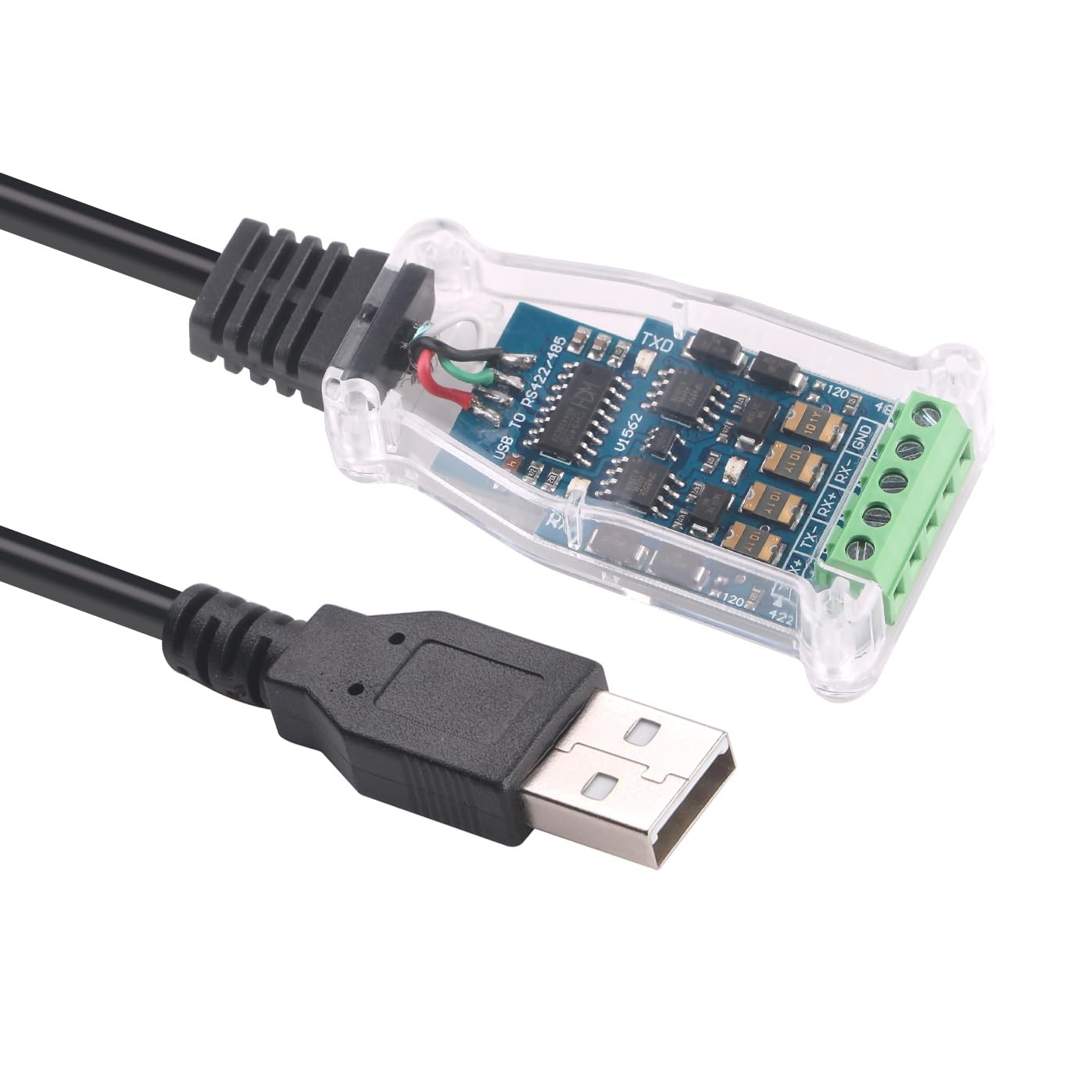 USB To RS485 RS422 Isolation Module Converter Adapter Cable CH340 LED