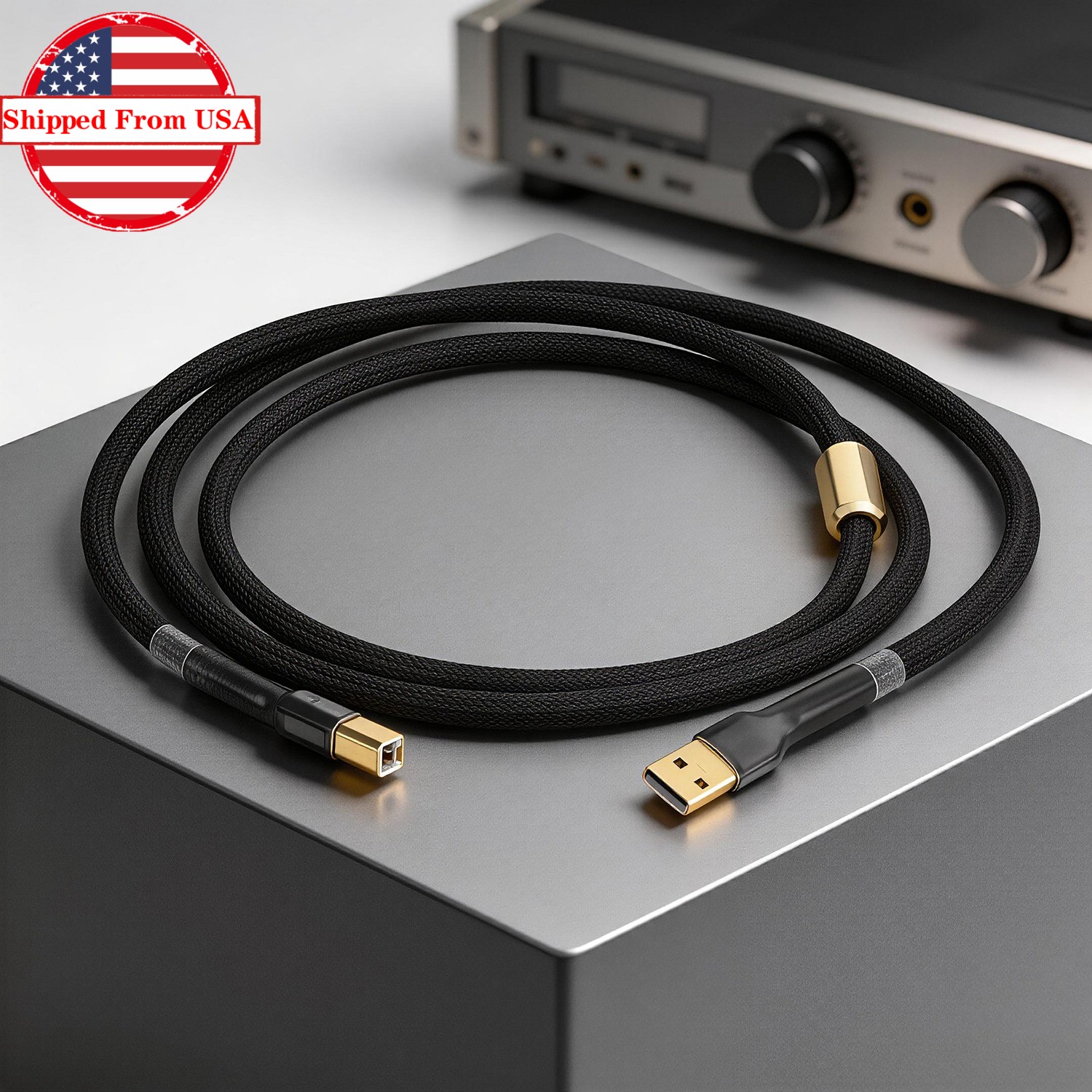 OCC Pure Copper Cord USB 2.0 Cable A-B DAC Decoder Data Wire Type A to Type B