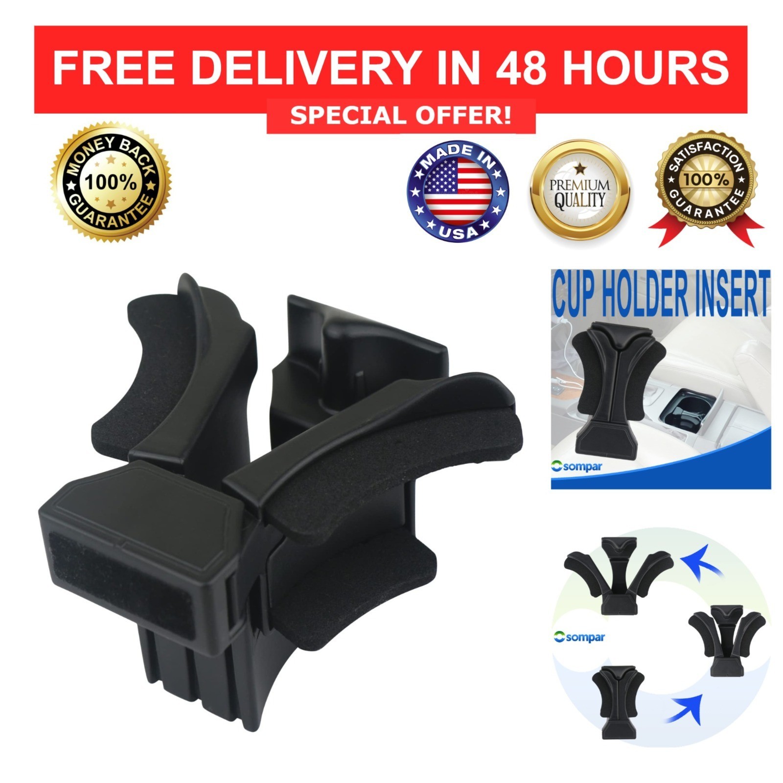 Center Console Cup Holder Insert Osompar 55633-60050 Lexus Toyota