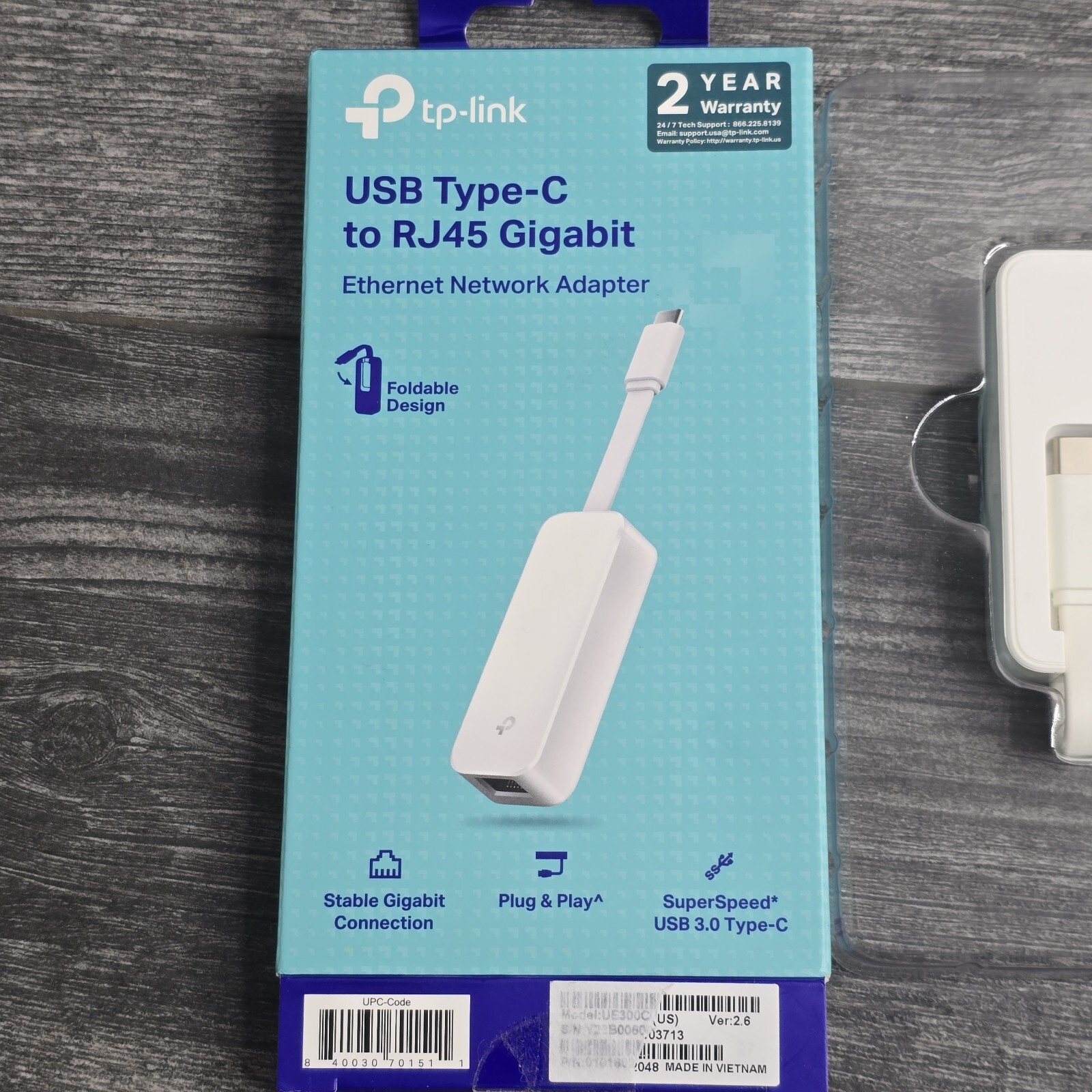 TP-Link UE300C USB-C to RJ45 Gigabit Network Adapter White