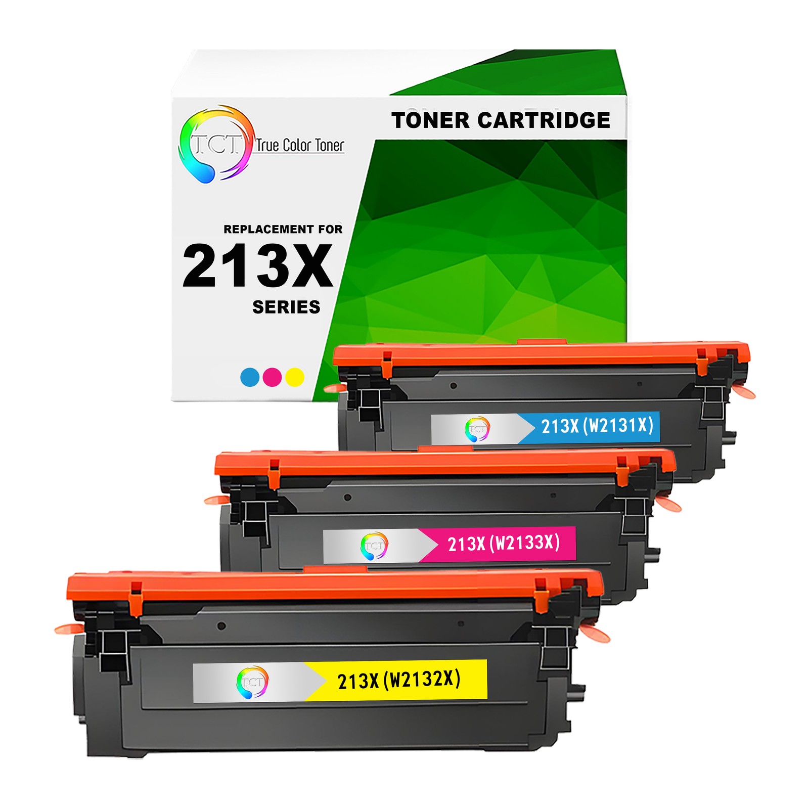 3Pk TCT Premium 213X CYM Hi-Yield for Compatible HP 5700dn 6700 Toner Cartridge