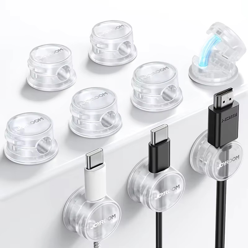 Joyroom 9Pcs Cable Management Cord Organizer Magnetic Cable Clips Adhesive Wire