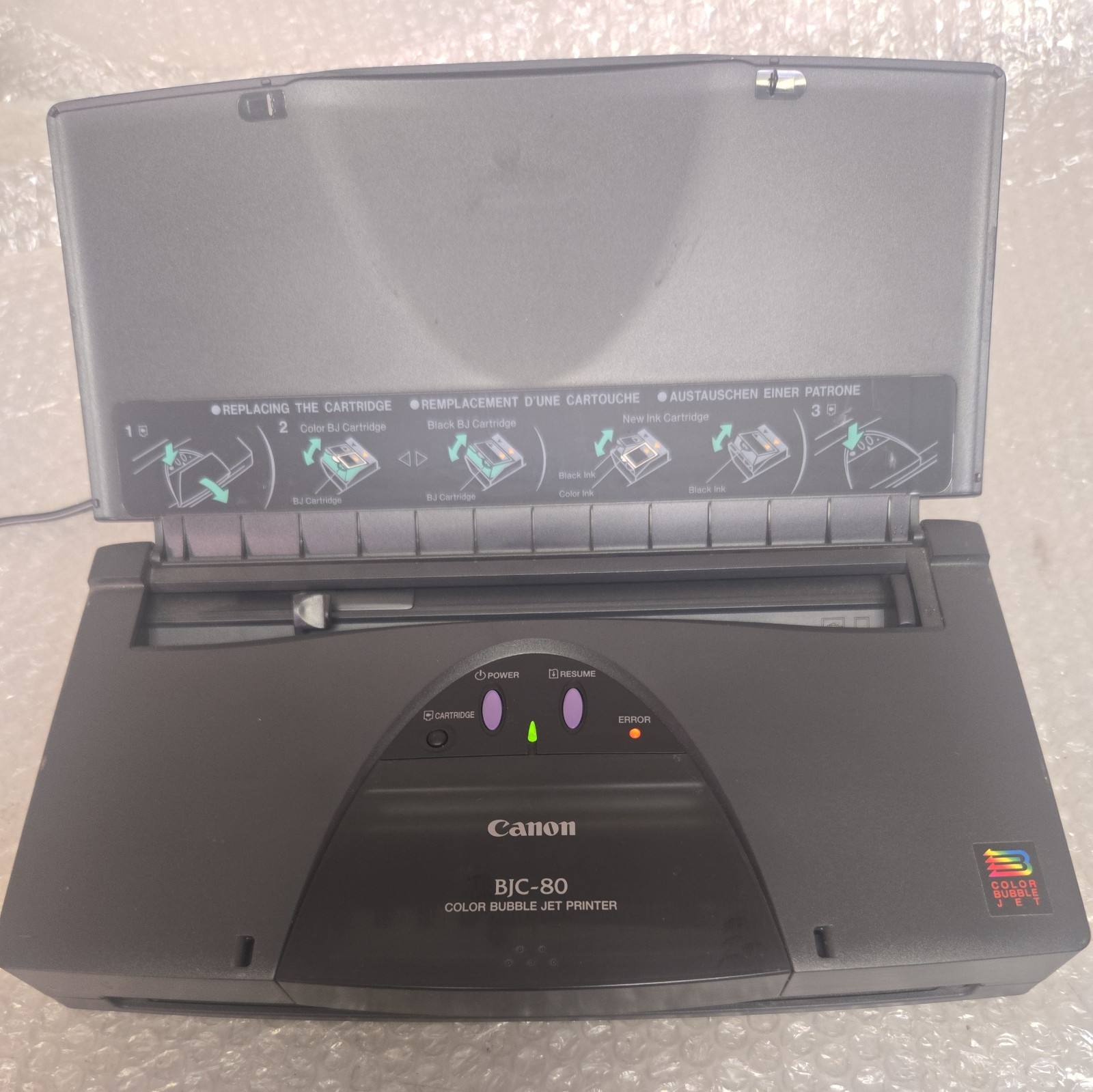 Canon BJC-80 Jet Color Inkjet Printer Portable Compact Printing w/ Power Cable