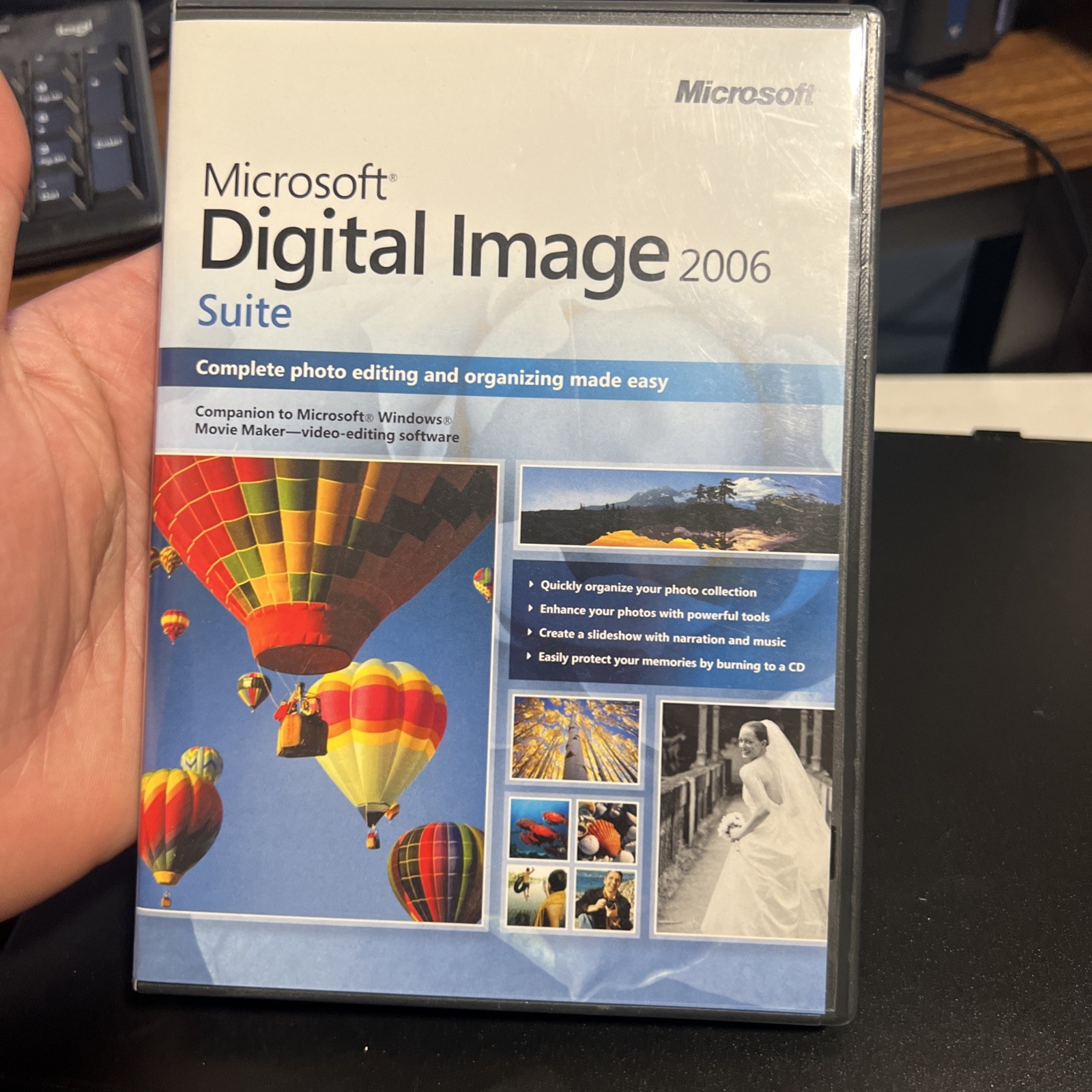 Microsoft Digital Image Suite 2006 PC, 2 Disc Set, photo editing, and Organizing