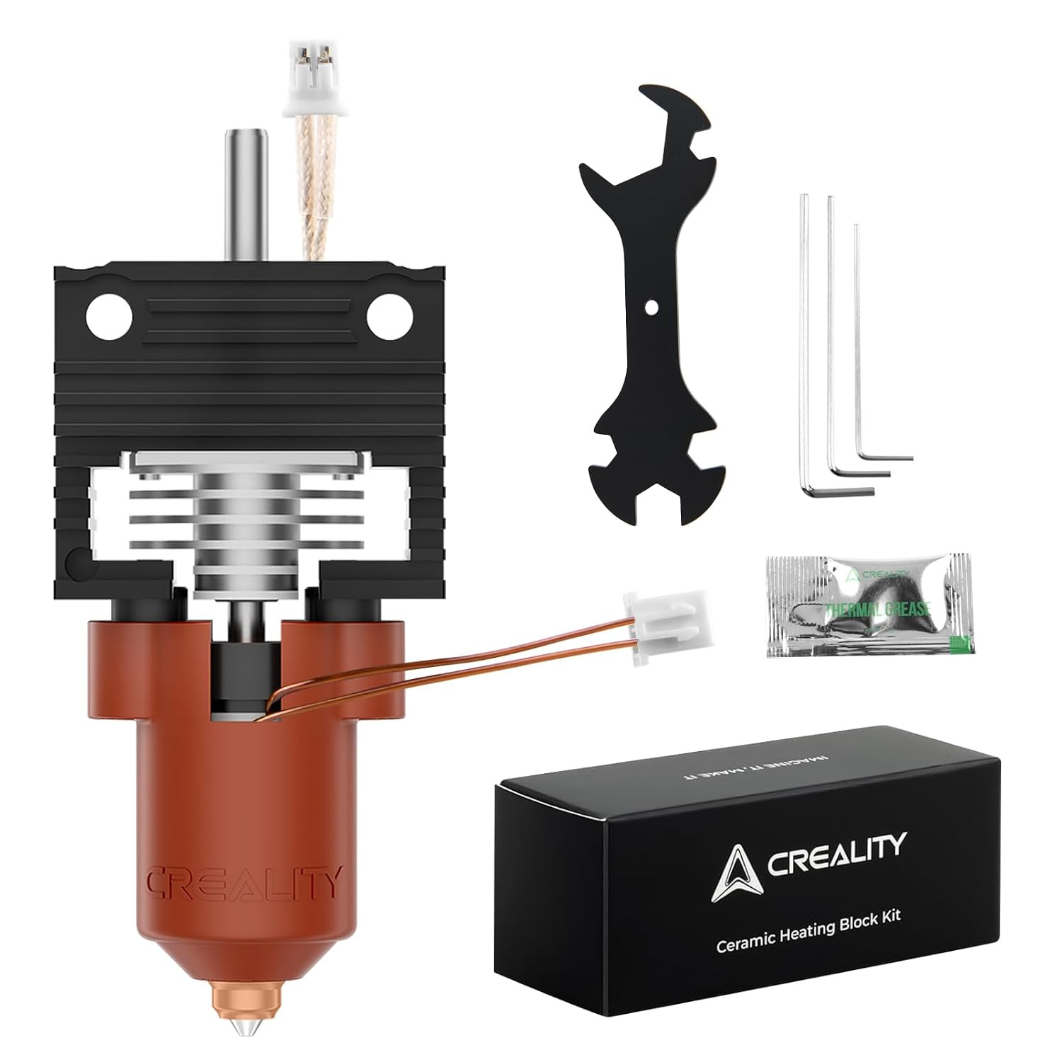 Official K1/K1 Max/K1C Hotend Upgrades Kit,Ceramic Heating Block Ki with Unicorn