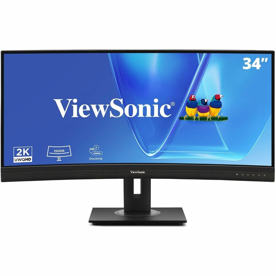 ViewSonic VG3456CA 34" 1440p UW Docking Monitor Curved IPS Display 5ms 100Hz