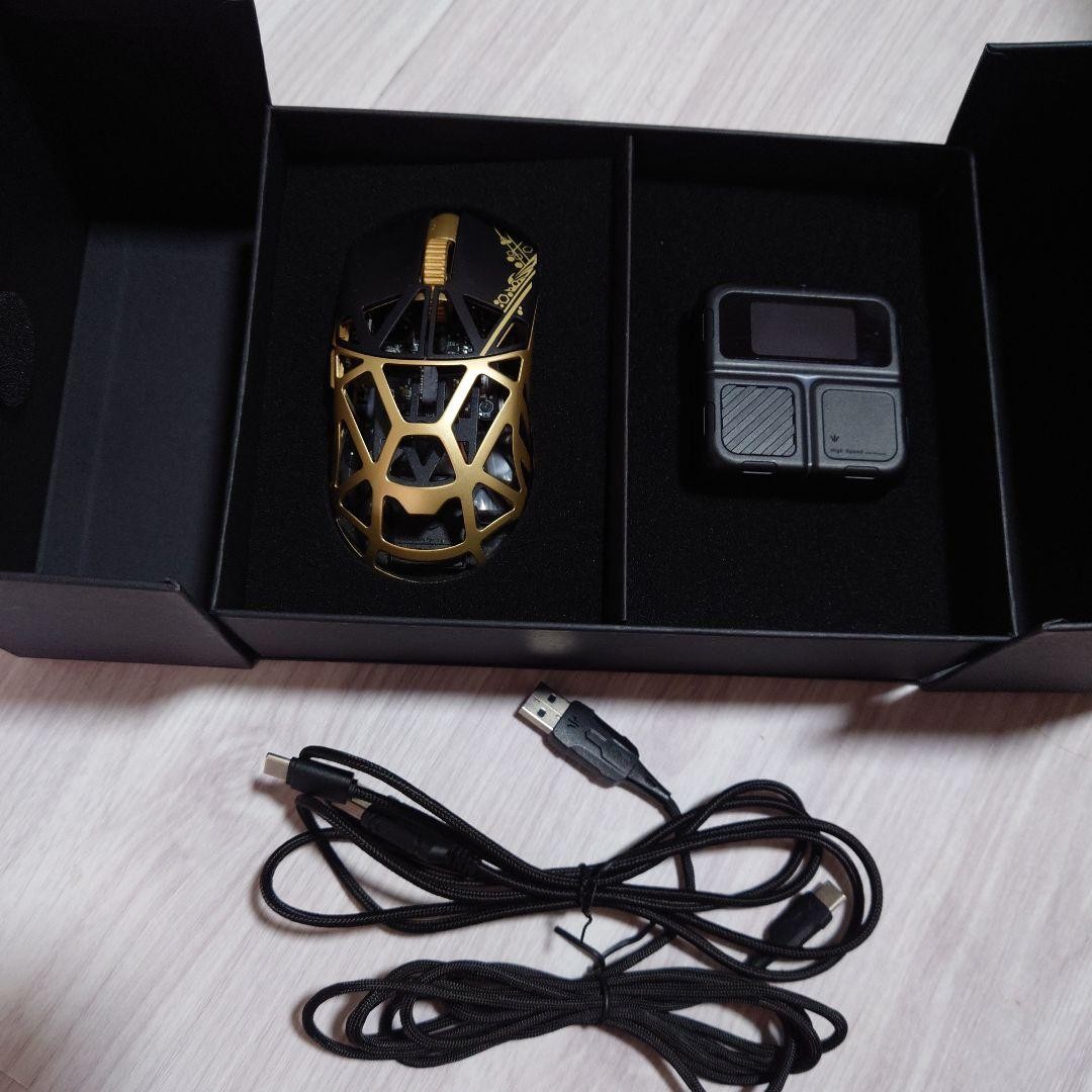 WLmouse Beast X Magnesium Gaming Mouse Gold Black Wired Wireless Tested