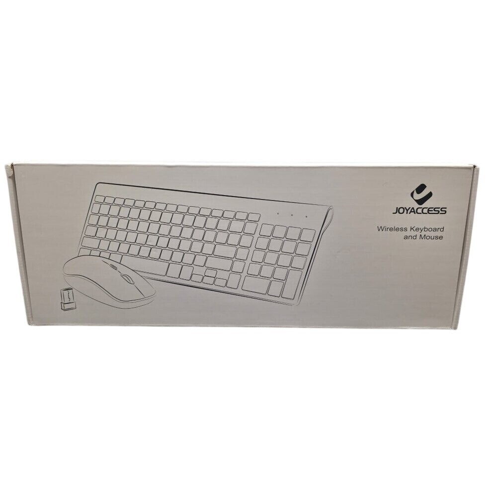 JoyAccess Wireless Keyboard Mouse Combo Black/Grey Battery Operated New