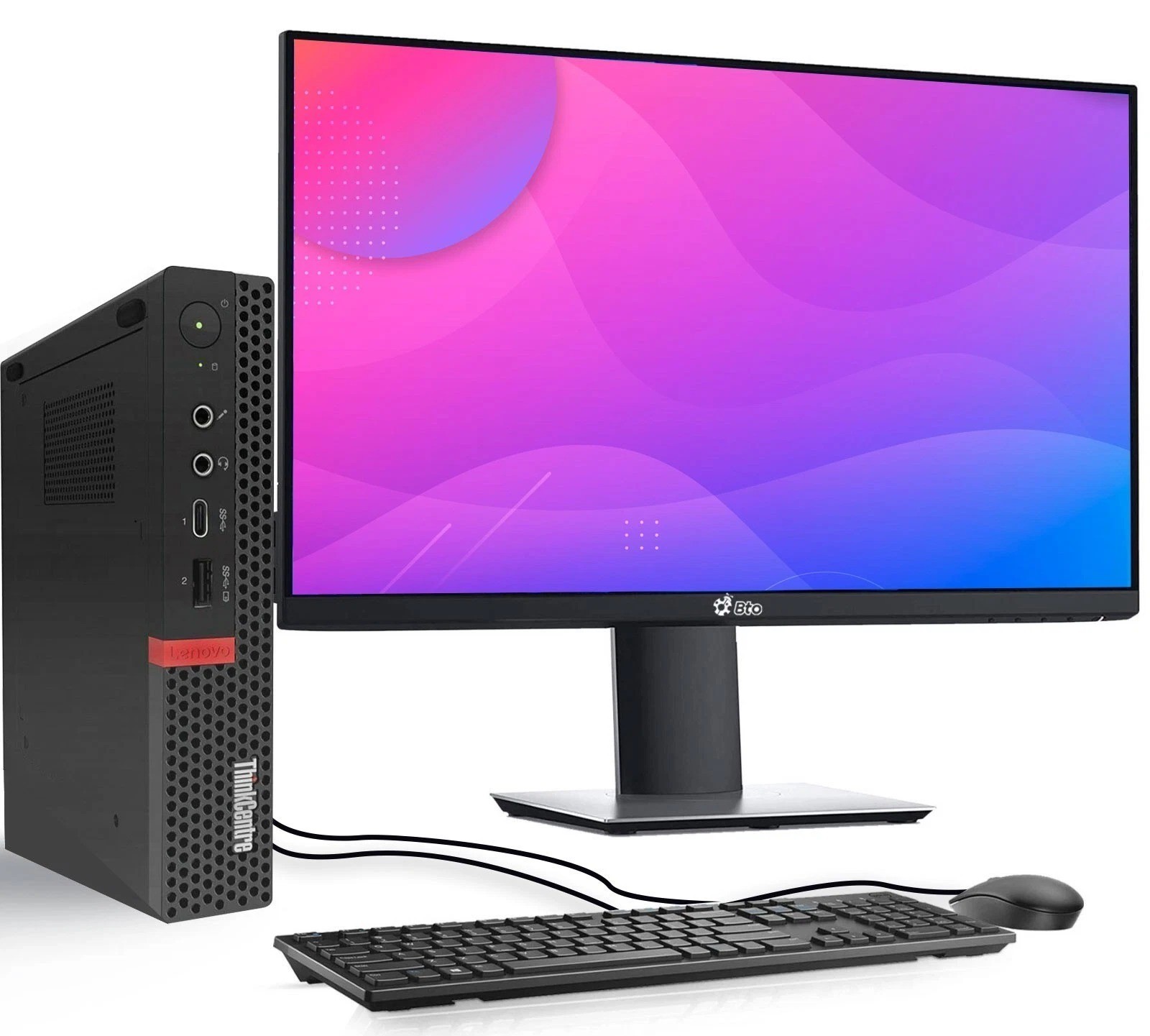 Lenovo m920 Tiny PC intel i7-8th 32GB RAM 1TB SSD WiFi New 24" LED Window 11 Pro
