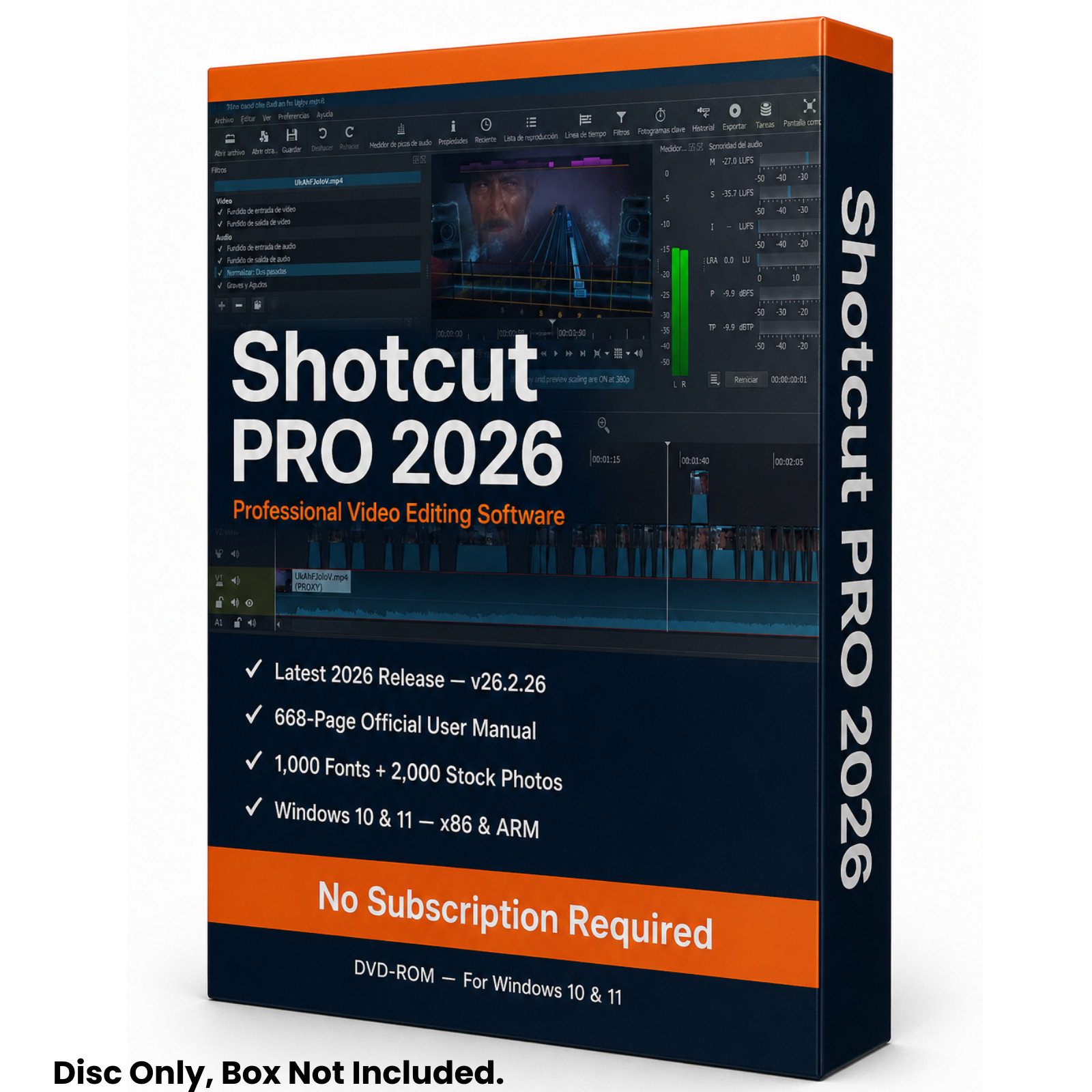 Shotcut PRO 2026 Video Editing Software Full Version DVD Lifetime for Windows