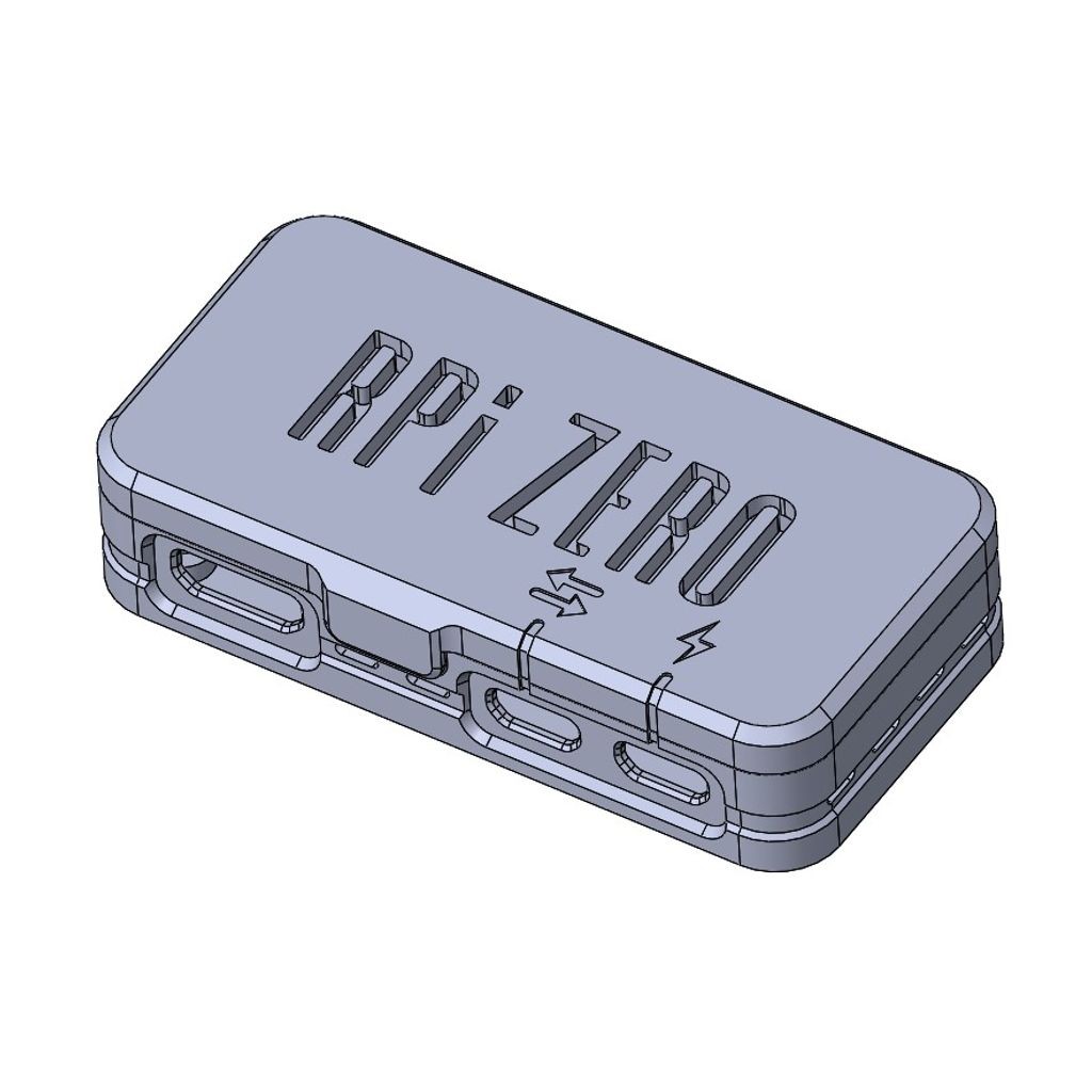 Raspberry Pi Zero Zero 2 W Snap-On Case Rugged Style 3d Printed