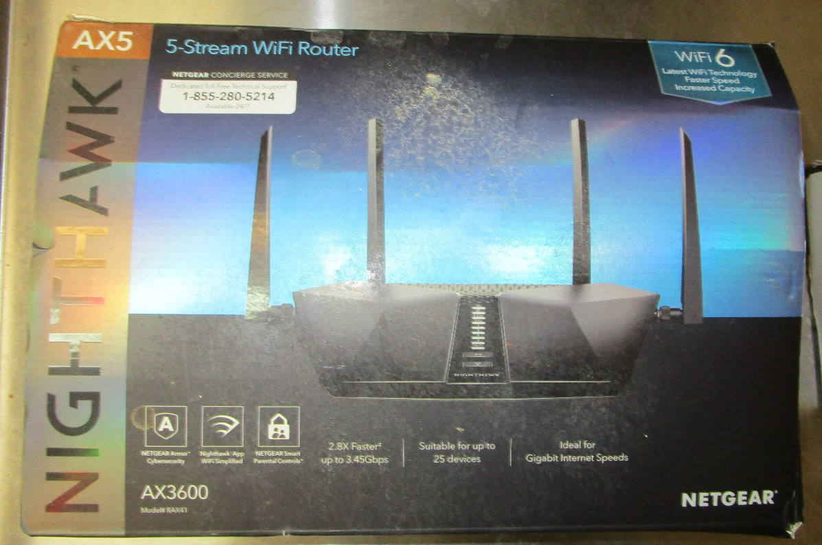 Netgear NightHawk AX5 AX3600 5-Stream WiFi 6 Router (parts Only)