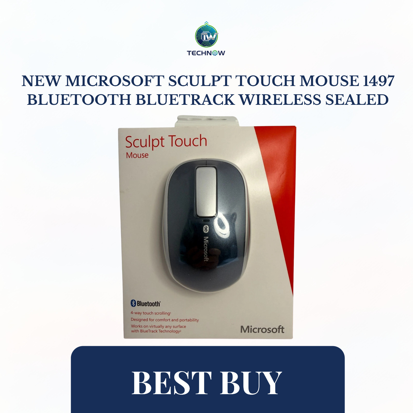 NEW Microsoft Sculpt Touch Mouse 1497 Bluetooth BlueTrack Wireless Sealed 
